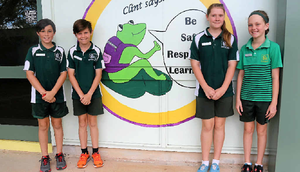 CAN’T WAIT: Clinton State School Year 6 students Matthew Harris, Connor Stewart, Shaylah Combridge and Avril O’Flanagan. CAN’T WAIT: Clinton State School Year 6 students Matthew Harris, Connor Stewart, Shaylah Combridge and Avril O’Flanagan.